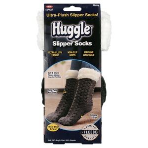 NWT Huggle Gray Slipper Socks